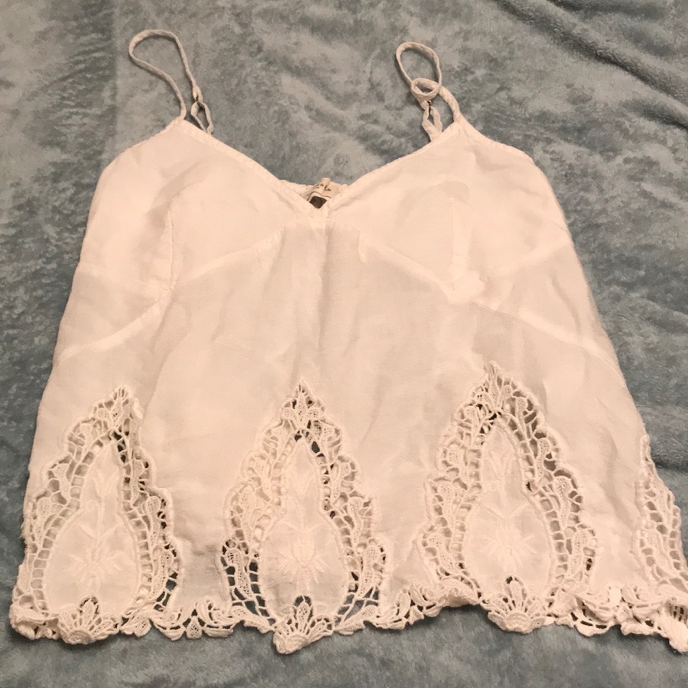 White Abercrombie and Fitch tank top